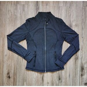 Lululemon Define Jacket Women's 10 Dark Gray Fitted Full Zip Pockets Activewear